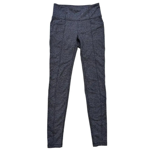 Athleta Herringbone Metro High Rise Leggings Textured Gray Women's Pants Size XS - Picture 1 of 10